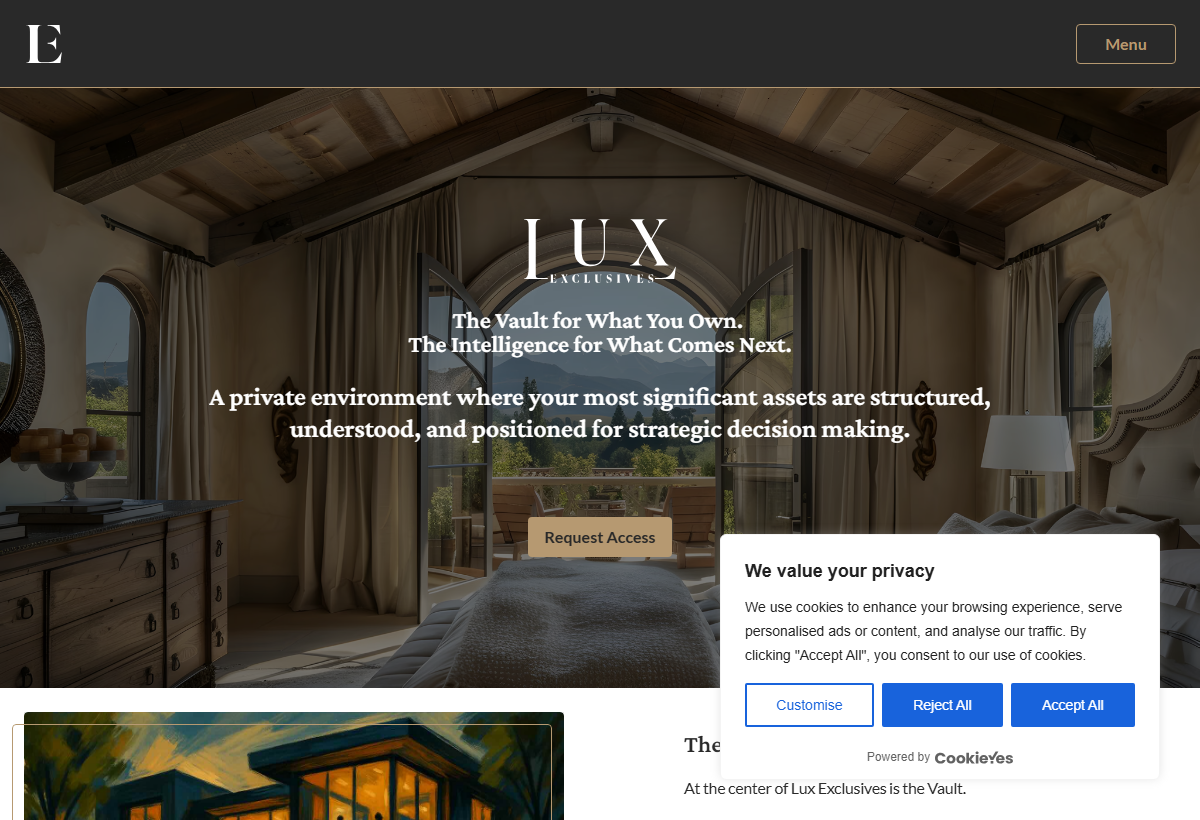 Lux Exclusives website