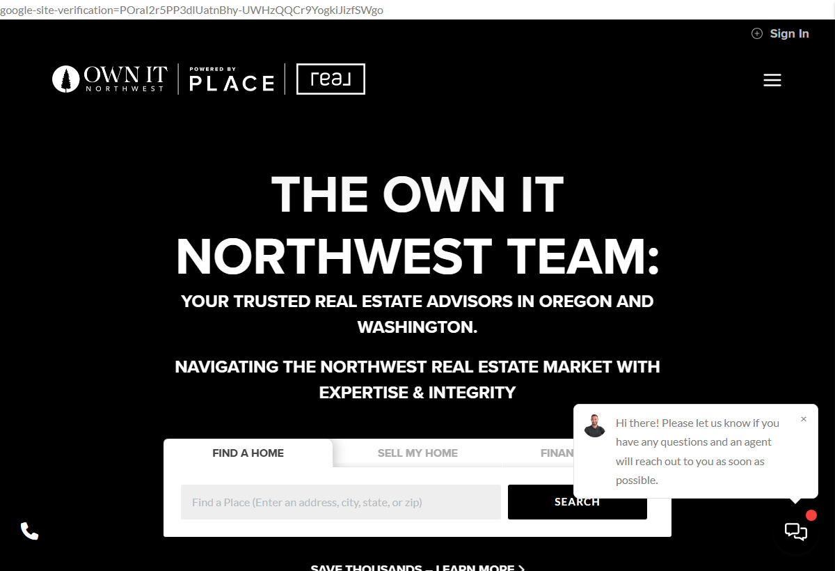 Own It Northwest website