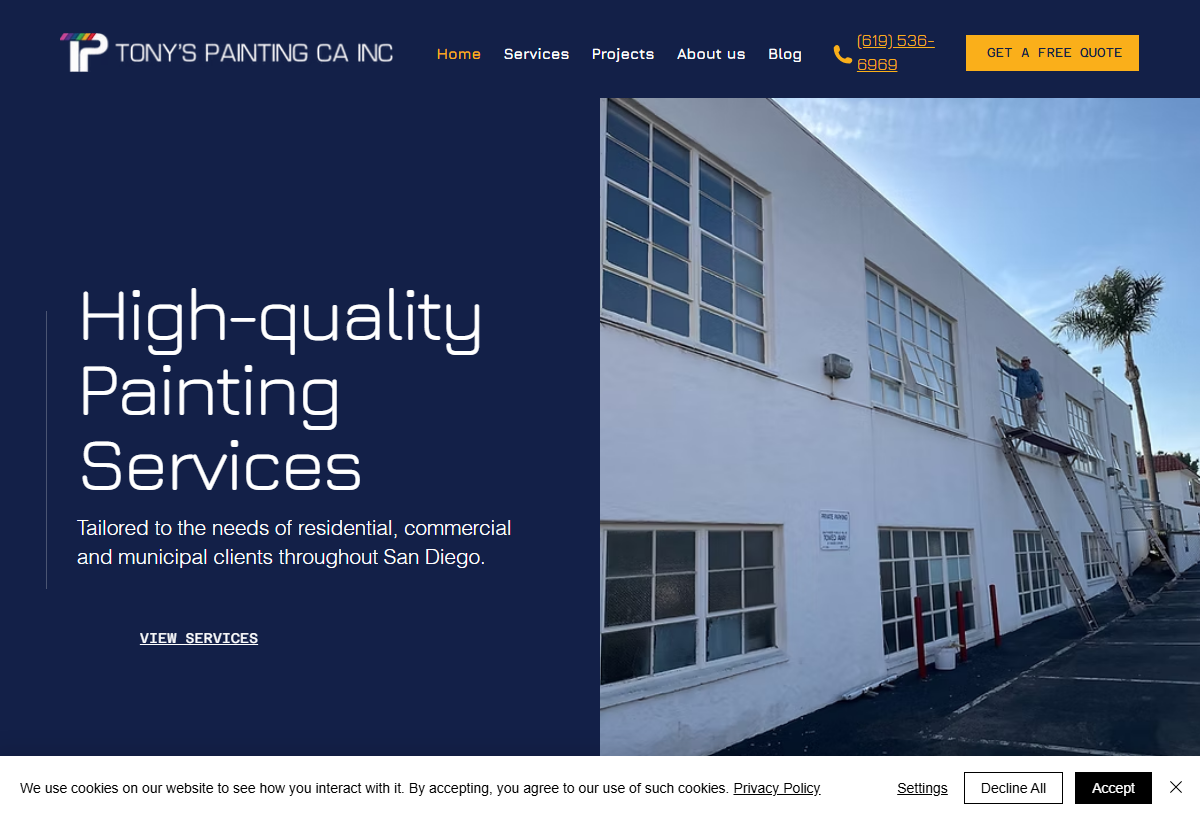 Tony’s Painting website